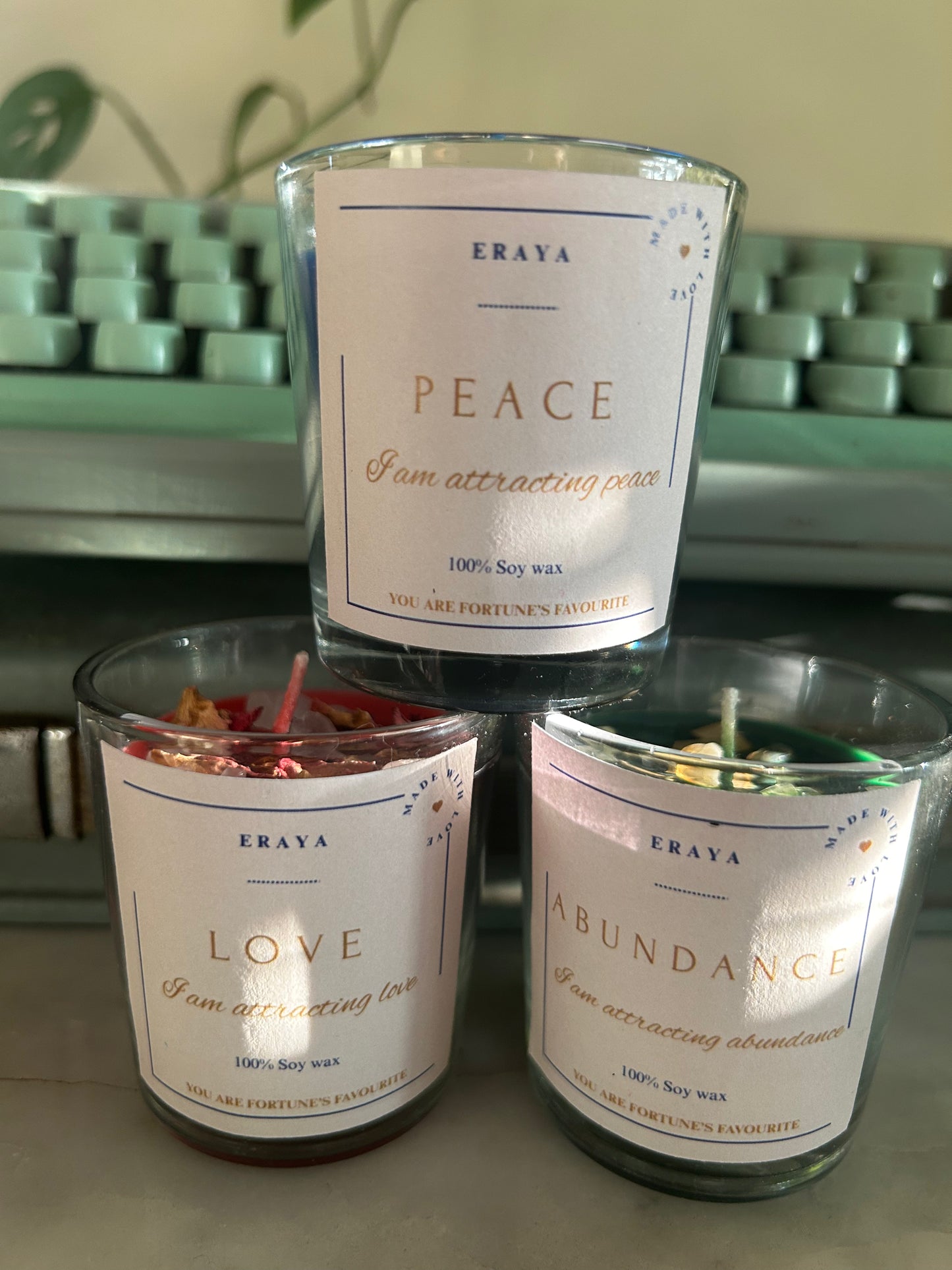 Crystal Affirmation Candle Trio (Set of 3)